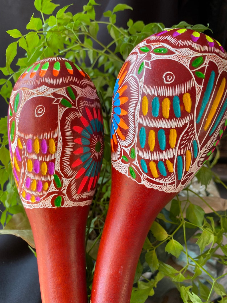 Peruvian Carved Gourd Rattle/Healing/shamanic/sound healing/sound journey/Ceremony/Rattle/peru/Shaker image 1