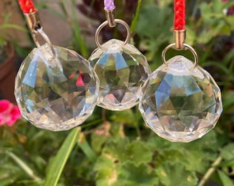 Faceted Crystal Ball Rainbow Maker, Chandelier Prism (1 inch)