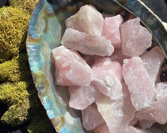Cristales de cuarzo rosa en bruto (57 g)