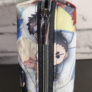 Medium Boxy Bag - N. Ninja / Japanese Cartoon / Anime / Make Up Bag / Zipper Pouch / Travel bag / Essential Pouch