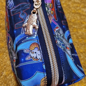 Medium Boxy Bag - Space Wars Warrior 2 / Make Up Bag / Zipper Pouch / Travel bag / Essential Pouch