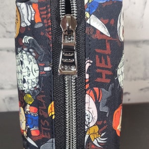 Medium Boxy Bag -  Horror Stars / Make Up Bag / Zipper Pouch / Travel bag / Essential Pouch