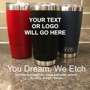 Custom Engraved Yeti Tumbler 20oz Any Team, School, Logo! – Lit