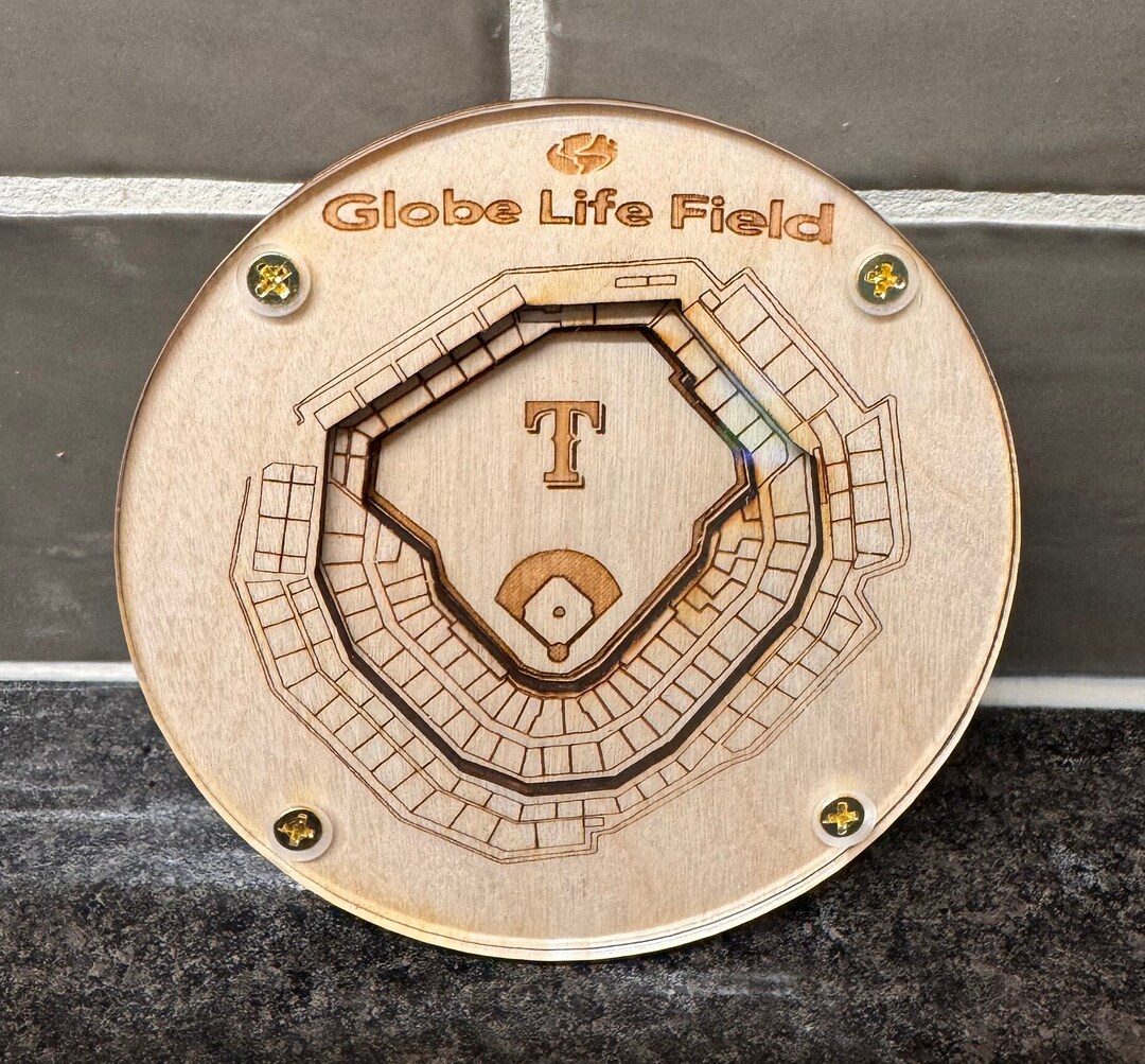 Texas Rangers 3-D Coaster. - Etsy