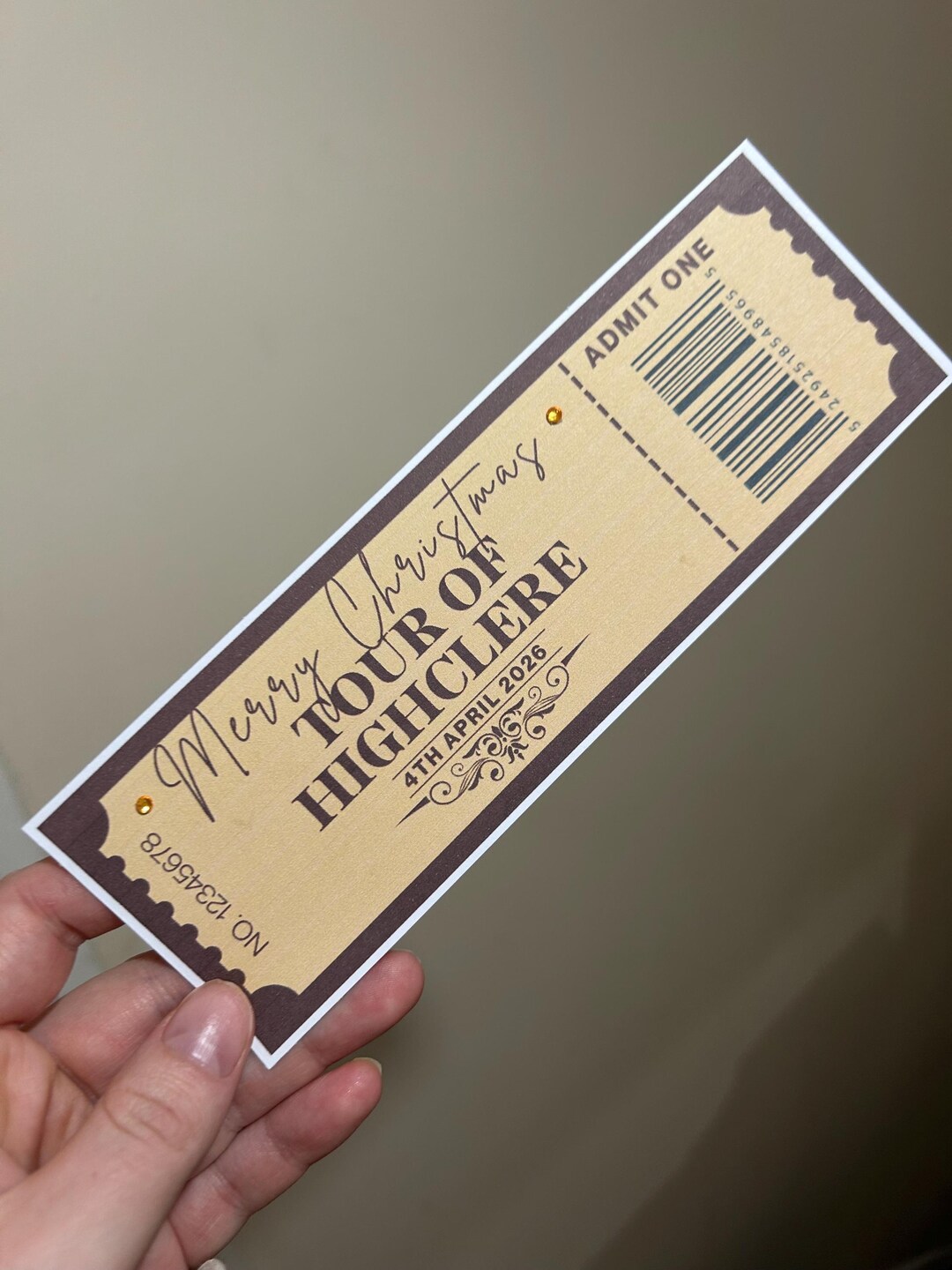 Retro Style Ticket Vintage Style Ticket - Voucher (personalised) - Etsy