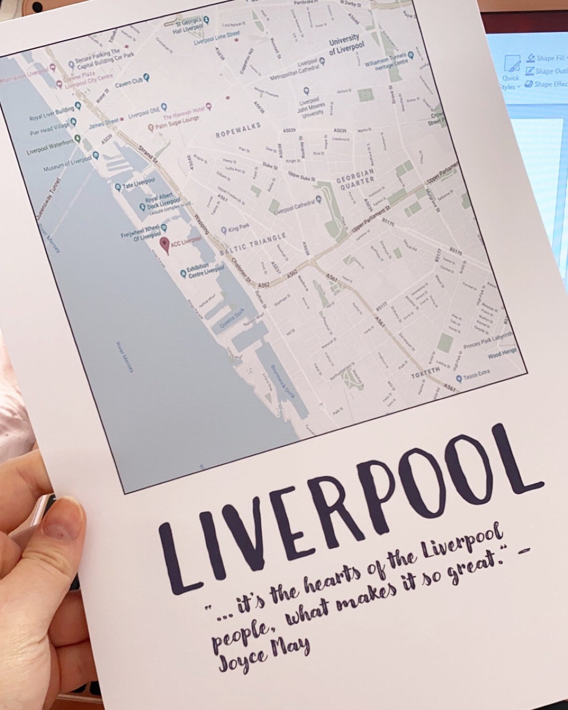 Liverpool A4 FRAMED wall print can be personalised | Etsy