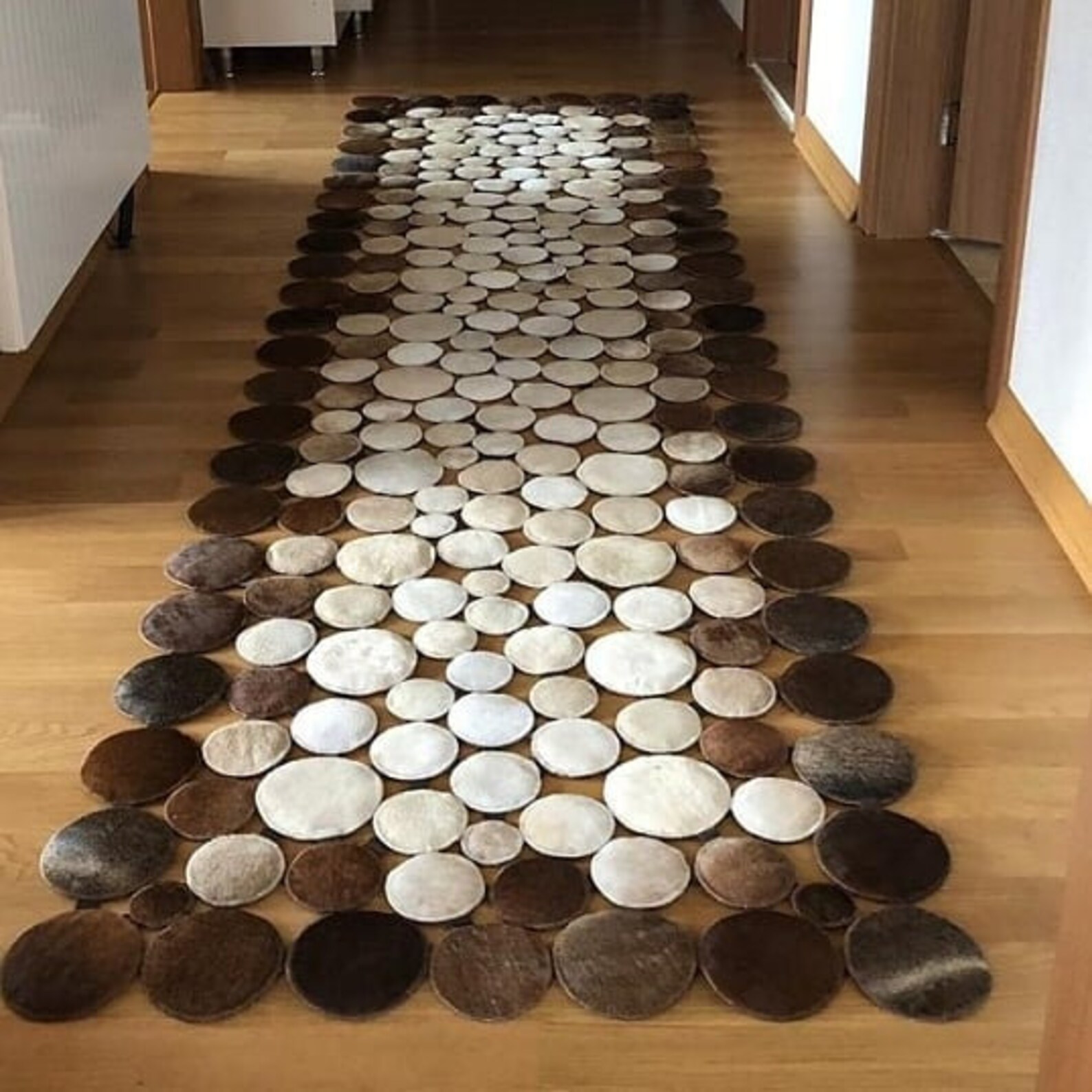 Cowhide Hall Runner Multicolor Patchwork Rug for Home Decor 3 Etsy