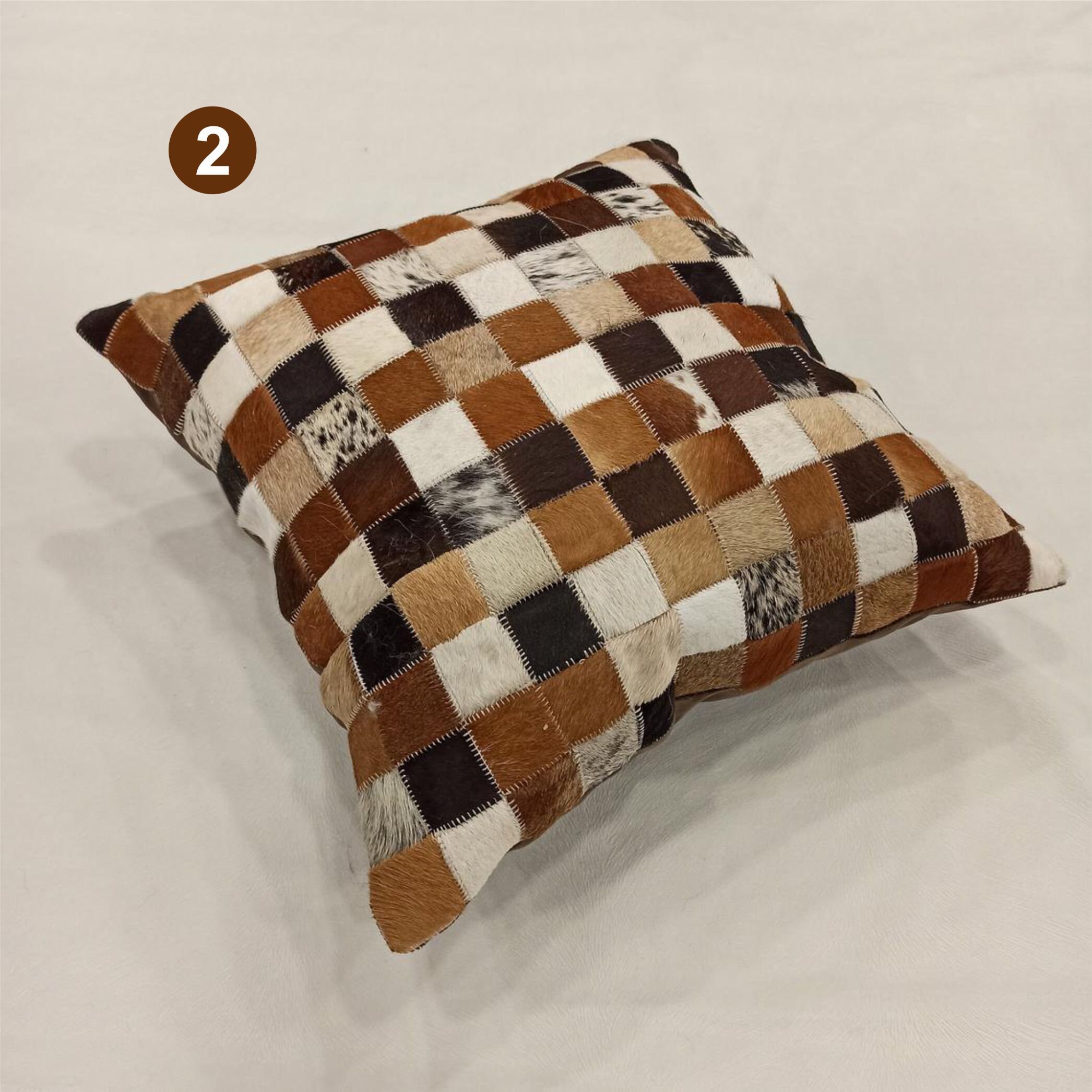 Cowhide Patchwork Pillow Cover 12x20 Natural Cow Skin Etsy