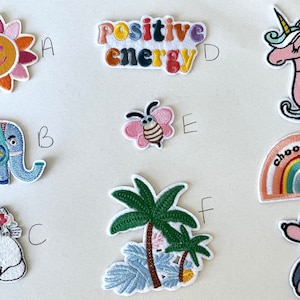 Cute Funny Patches, Positivity, Retro, Embroidered Sew on / Iron on Biker Patch Badge Appliqué Jeans Bags Clothes Transfer