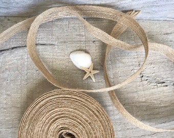 2cm Biodegradable jute ribbon || Burlap hemp || compostable  || natural crafts ||  FREE UK DELIVERY
