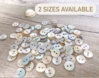 10 bottoni in conchiglia/madreperla (10 mm). Spedizione gratuita nel Regno Unito.