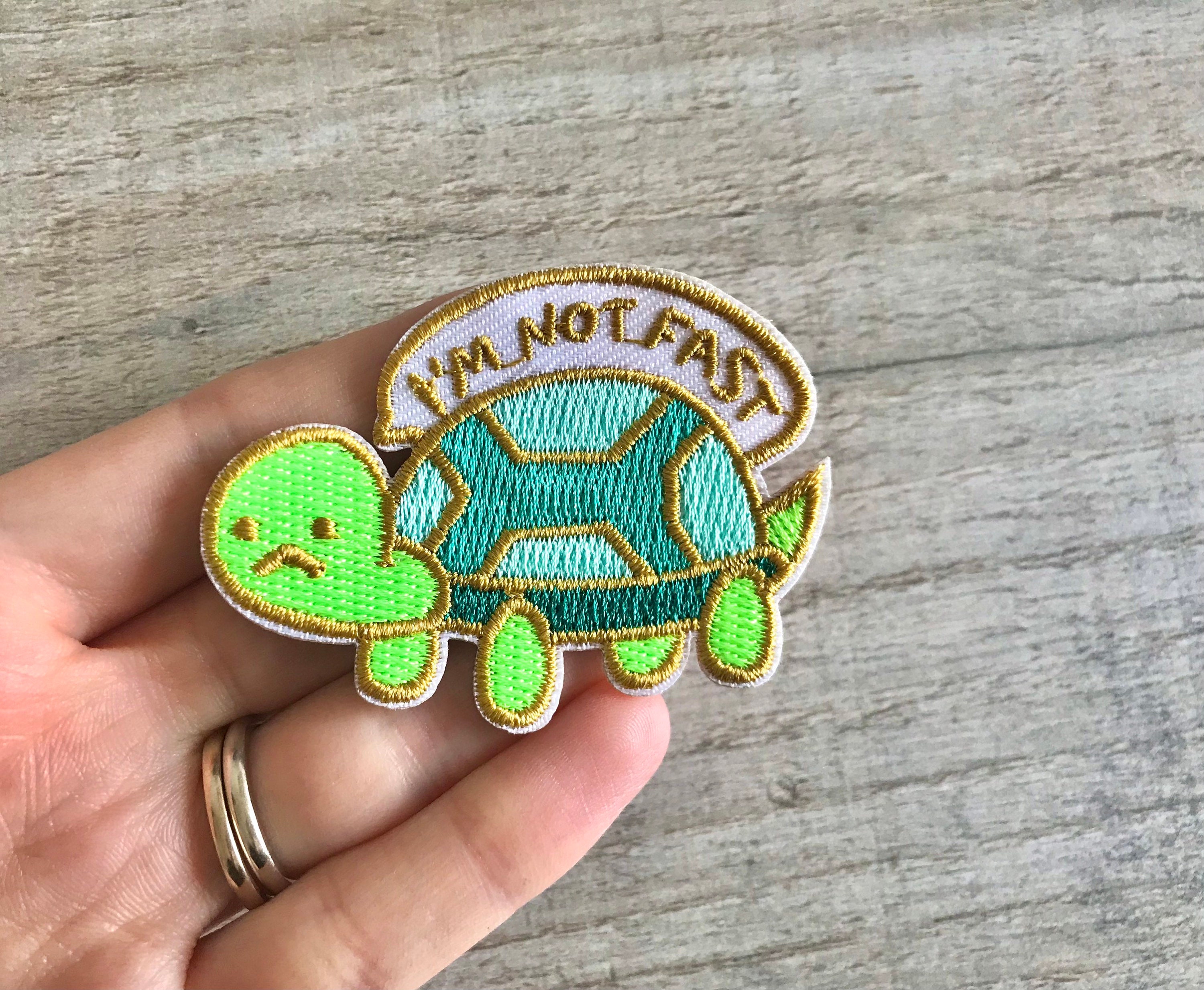 Sea Turtle Iron on Patch / Turtle / Patches / Animal / Embroidery / Patch /  Enamel Pin / Pin / Embroidered Patch / Back Patch // Hatty Hats 