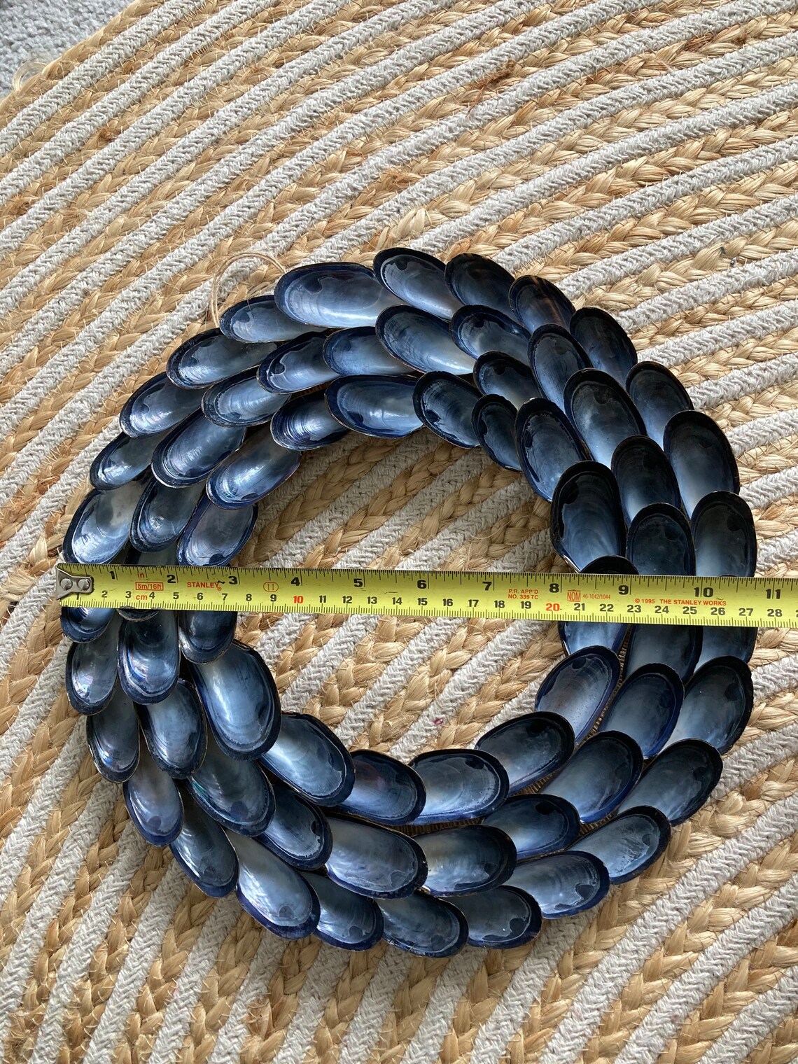 Muscle Shell Wreath Handmade Mussel Shell Wreath: Coastal Beach Home Decor - Etsy
