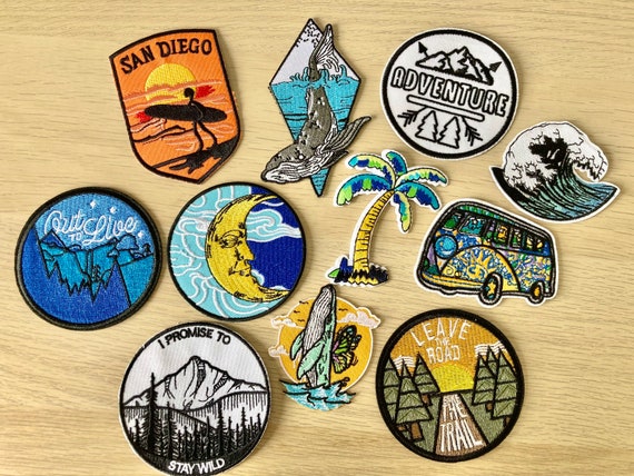 Iron Clothing Patches Mountain, Adventure Embroidered Patch