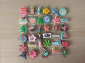 Tropical Hawaii shoe Charms | Clog Girly Charm Cute Shoe Pin Badge Pink Surfing travel nature  beach summer palm trees Flower UK product logo