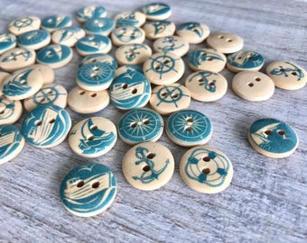 Nautical Buttons - Etsy 
