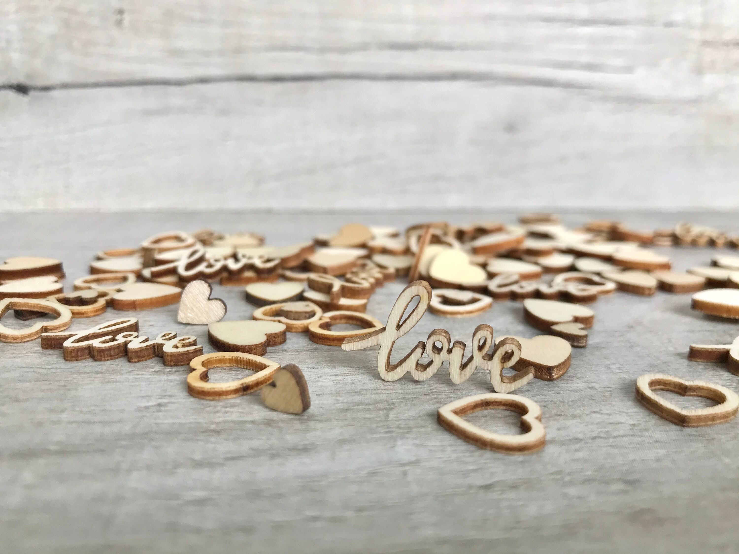 Wooden Confetti Mix Rustic Wedding Table Scatter Decoration Etsy UK