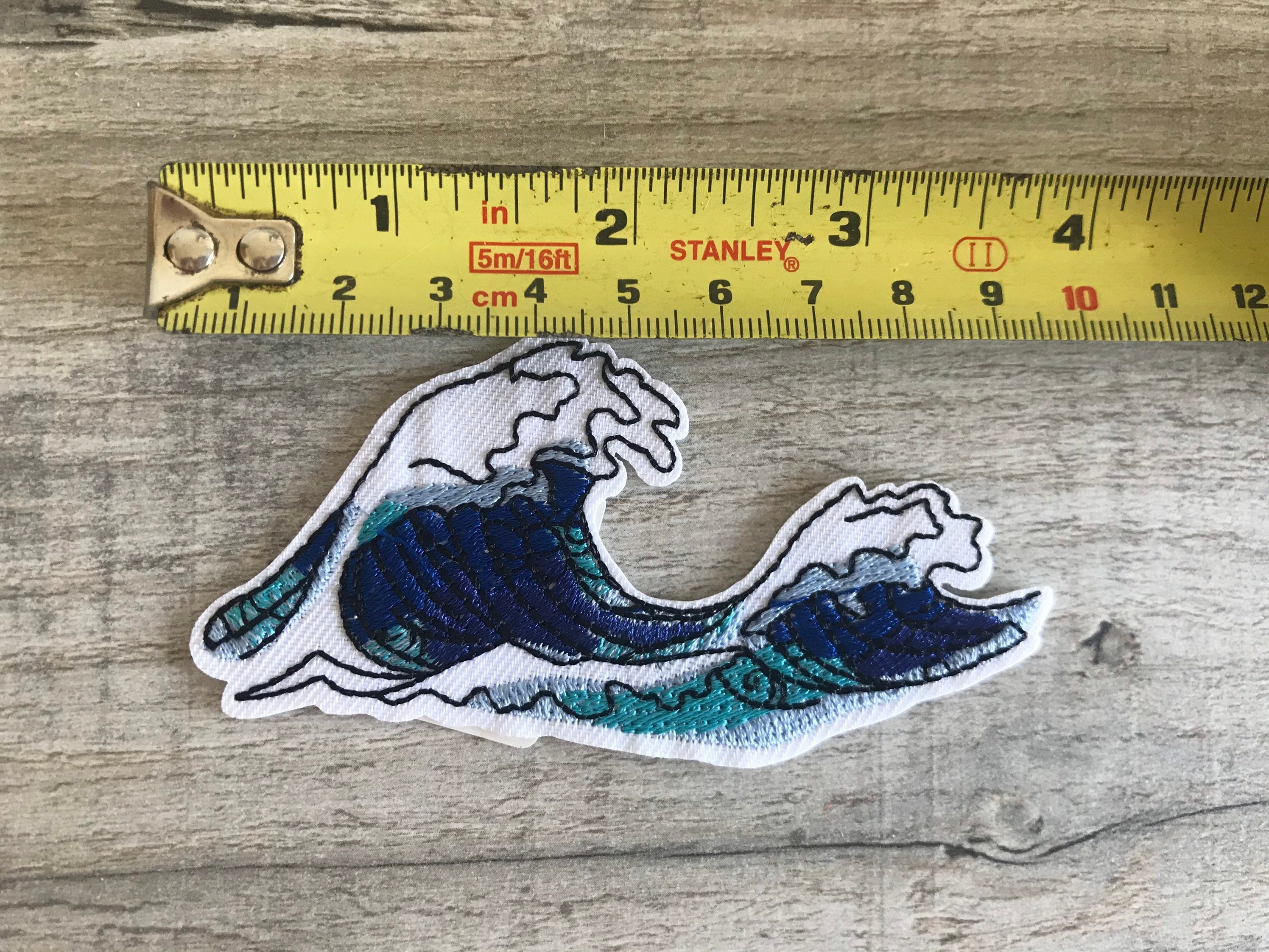 The Great wave off Kanagawa Inspired patch. Iron on | Etsy