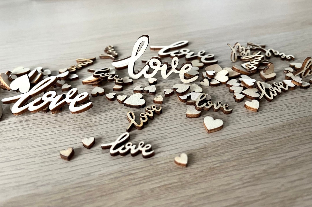 100/200pcs Mini Wooden Love Heart Table Decorate R... - Vicedeal