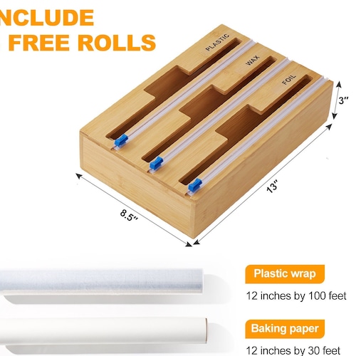 Saran Wrap Organizer With Cutter Kitchen Drawer Organizer Etsy