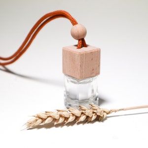 Autodiffusor op maat met lasergravure. Auto luchtverfrisser voor chauffeurs. Van natuurlijke aromatische oliën. De luchtclip van de auto