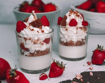 Realistic Cupcake Dessert Candle – Whipped Soy Food Candle - Scented Soy Candles, Food Candles, Dessert Fake Food Candles - Wedding gift