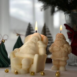 Santa Claus Candle | Sleeping Santa | Scented Christmas Candle | Father Christmas Candle - Christmas Decorations - Holiday Season - soy wax