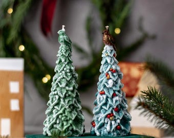 Świeca choinkowa - Świeca śnieżna - Świeca filarowa - Świeca sosnowa - Prezent świąteczny - Świeca palmowa - Dekoracja świąteczna