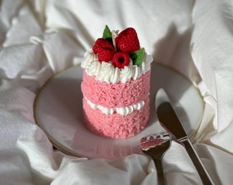 Vela de pastel bento / Vela de postre hecha a mano / Vela de cera de soja / Aroma a pan dulce / Decoración acogedora para el hogar / Vela de comida caprichosa / Regalo de Navidad