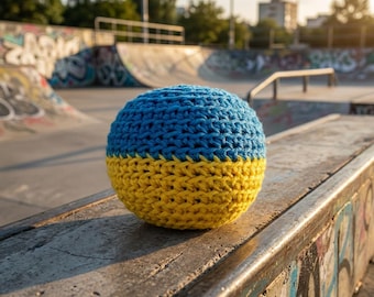 Hacky Sack de ganchillo hecho a mano, Footbag de algodón, juguete de malabares de estilo libre, pelota de footbag, juego de bolsillo para festivales