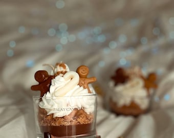 Gingerbread Cheesecake Candle: handgemaakt dessertdessert voor de feestdagen