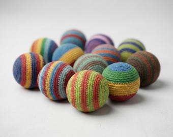 Pelota de fútbol Hacky Sack tejida a mano, con peso de 60 g, ideal para principiantes y jugadores profesionales. Juguete de fútbol colorido.
