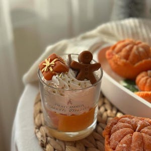 Dessert Scented Soy Candle: Vanilla, Chocolate, Caramel - Handmade