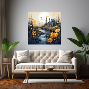 Ukrainian wall art poster | Ukrainian digital art | Ukrainian nature paint | Ukrainian seller made wall art | Ukrainian home decoration |