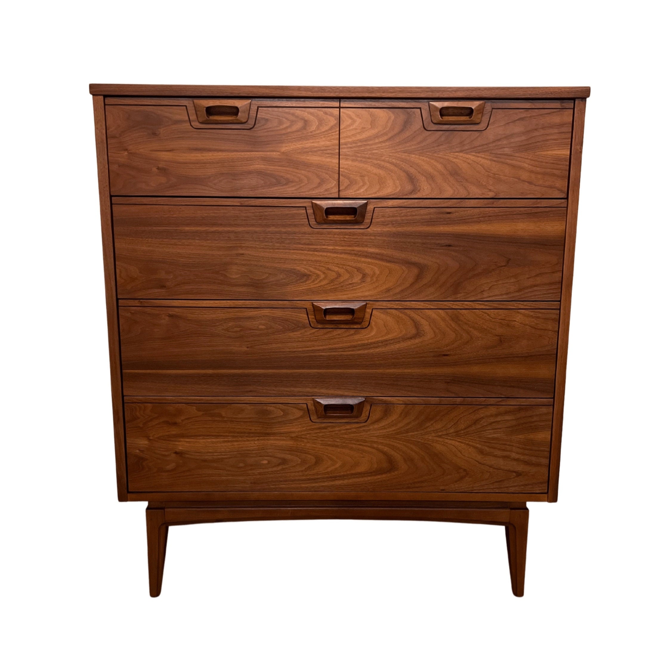 SOLD Mid Century Four Drawer Tallboy by JB Van Sciver - Etsy