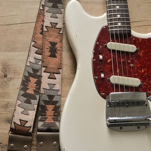 Vintage Guitar Strap / Custom Guitar Strap, Musical Graduation Gift, Anniversary, Gift for Musician, Gift for Him image 4