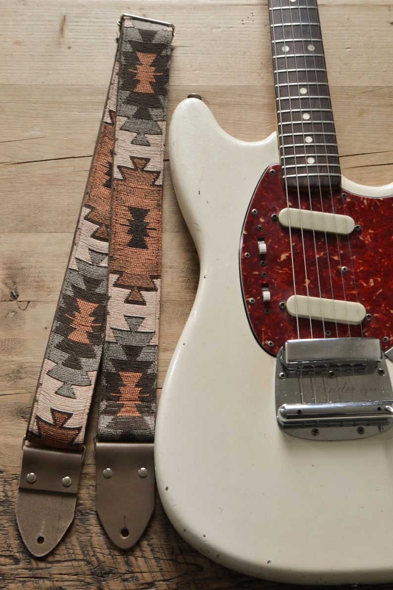 Vintage Guitar Strap / Custom Guitar Strap, Musical Graduation Gift, Anniversary, Gift for Musician, Gift for Him image 4