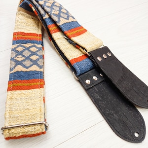 Handmade Guitar Strap - Vegan Cork Ends - UK Handcrafted - Suitable for Acoustic, Electric and Bass Guitar