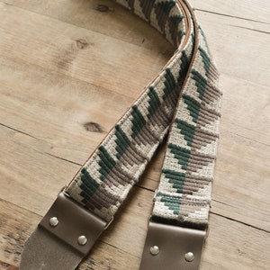 Vintage Guitar Strap / Custom Guitar Strap, Green Guitar Strap, LTD Edition &quot;Trail&quot;, Handmade in the UK