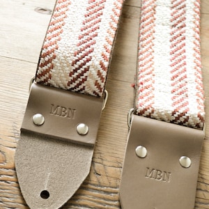 Vintage Guitar Strap / Custom Guitar Strap, Musical Graduation Gift, Anniversary, Gift for Musician, Gift for Him image 7