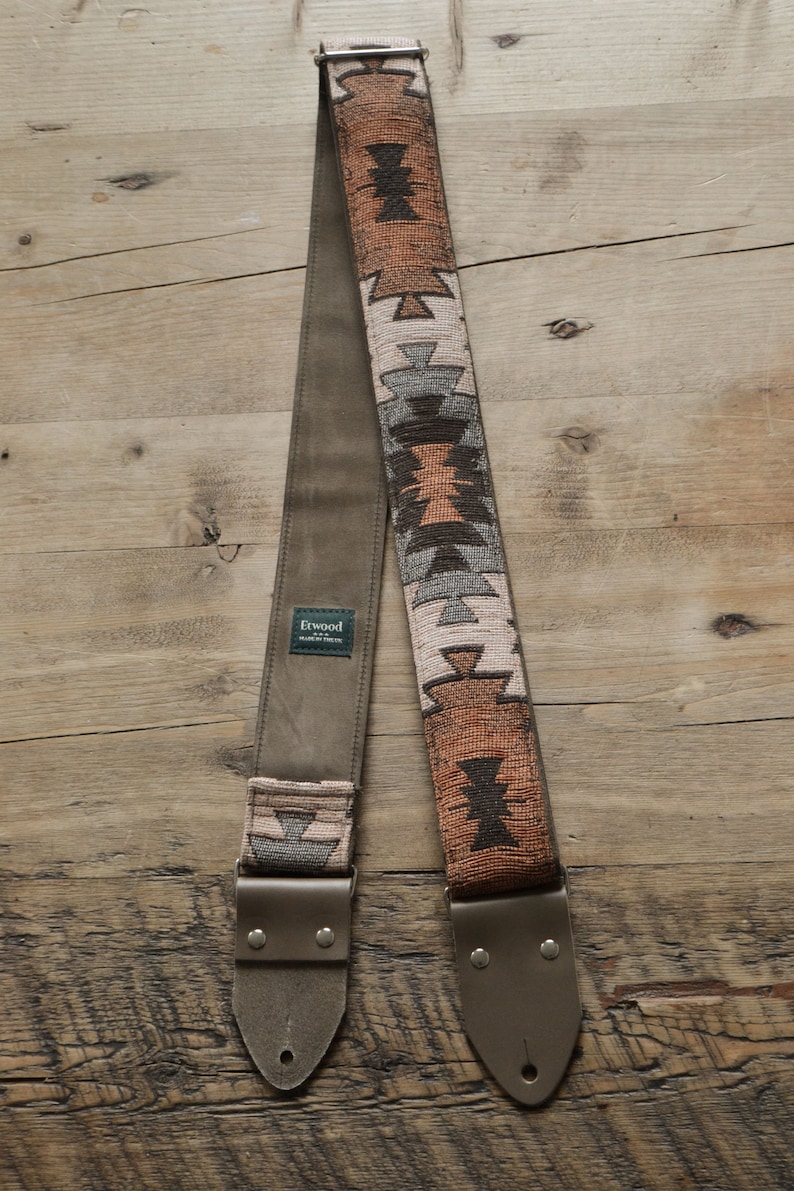 Vintage Guitar Strap / Custom Guitar Strap, Musical Graduation Gift, Anniversary, Gift for Musician, Gift for Him image 2