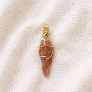 Raw Ruby Crystal Pendant | Natural Ruby Necklace | Genuine Gemstone Pendant | July Birthstone Gift | Handmade Crystal Jewellery