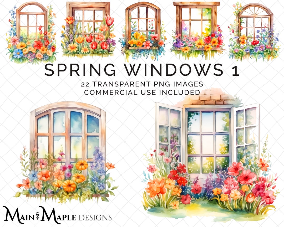 Spring Window Sticker Pattern Png Transparent Spring Windows Clipart | 22 Images | Transparent PNG Files | Commercial ...