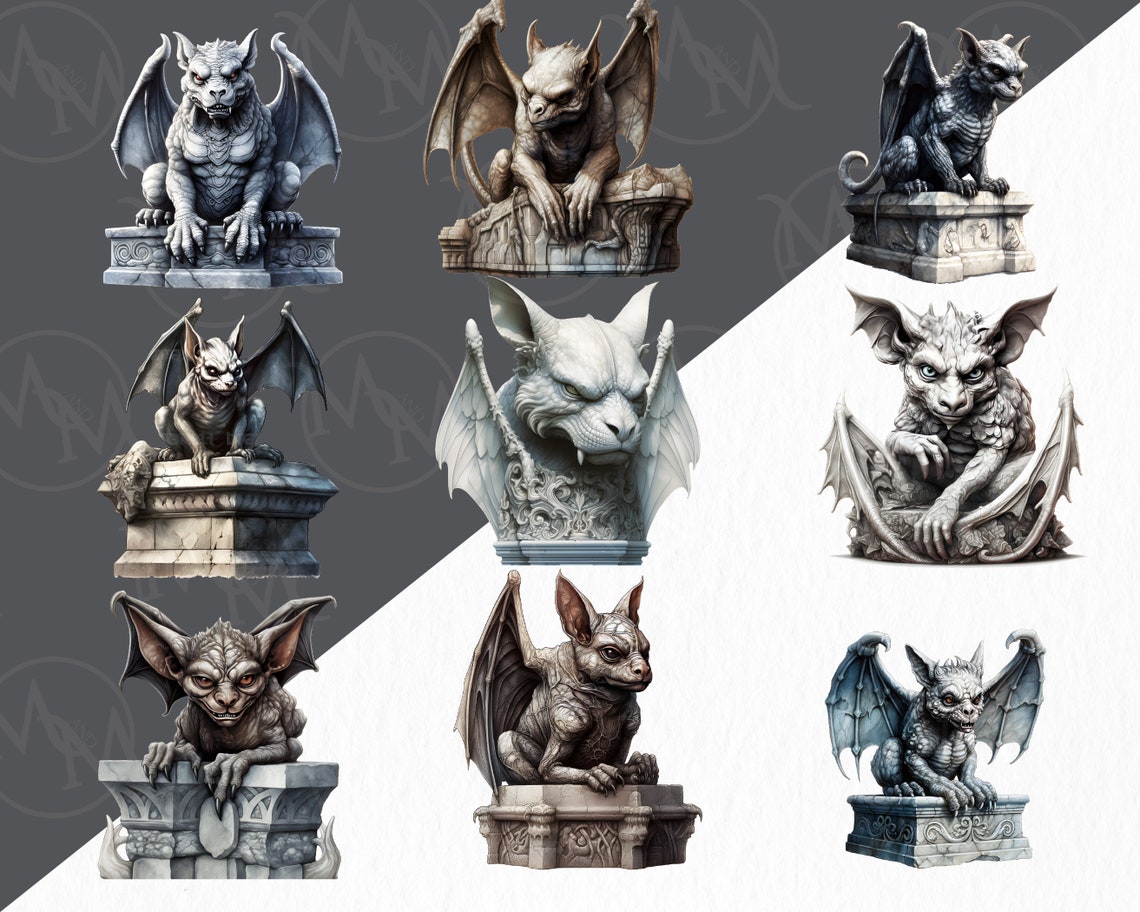Gargoyles Clipart Transparent PNG Files With Commercial Use Gothic ...