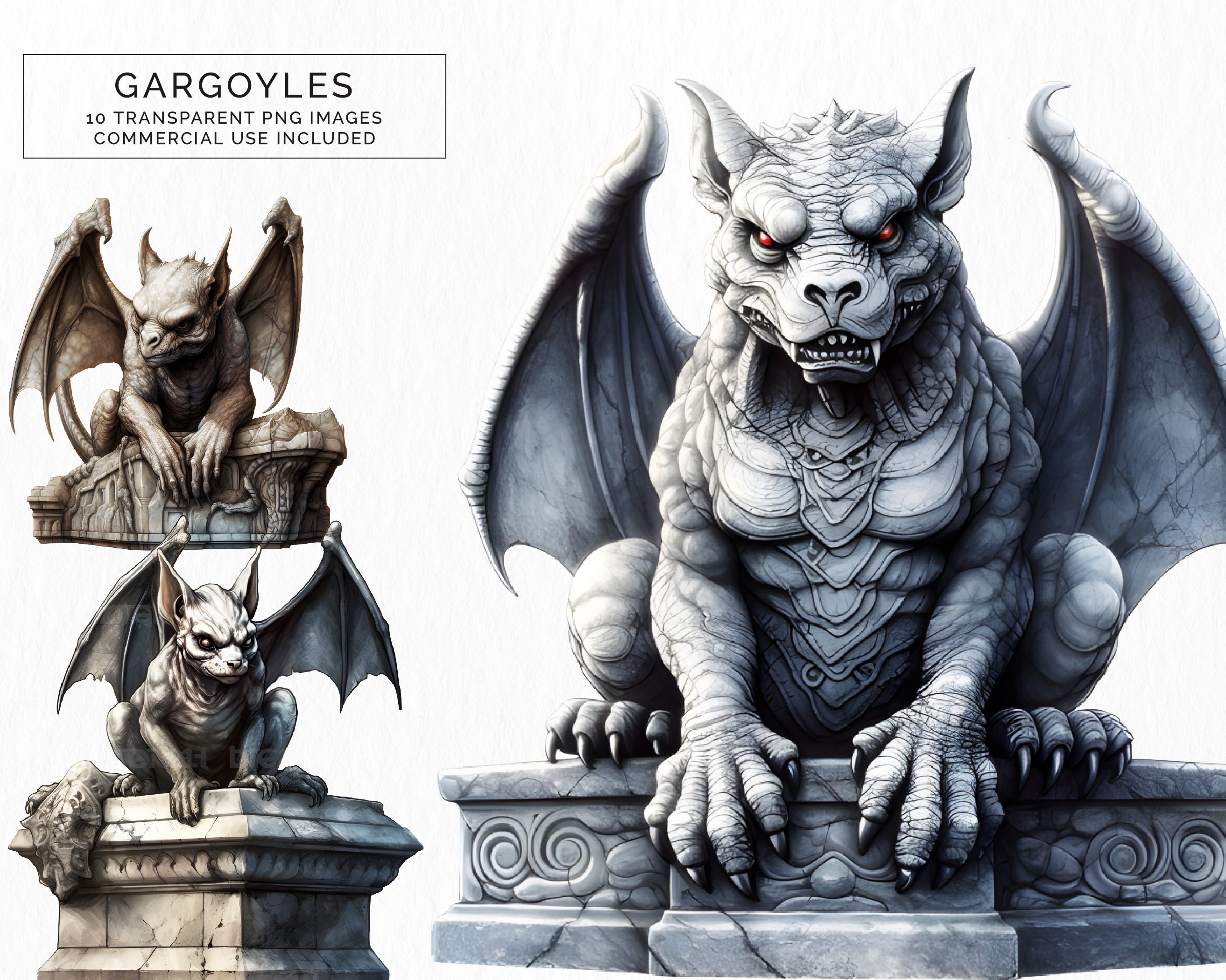 Gargoyles Clipart Transparent PNG Files With Commercial Use Gothic