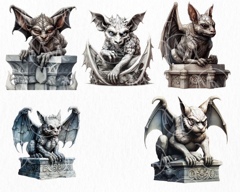 Gargoyles Clipart Transparent PNG Files With Commercial Use Gothic ...