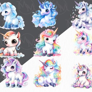 Baby Unicorns in Transparent PNG Digital Files Including Commercial Use ...
