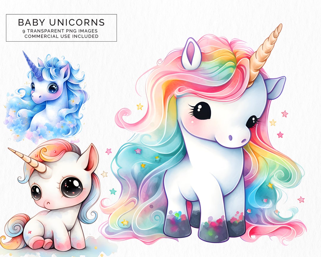 Baby Unicorns in Transparent PNG Digital Files Including Commercial Use ...