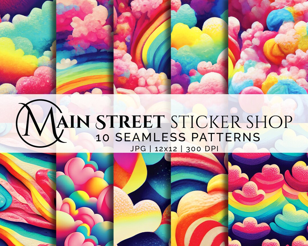 Bright Seamless Pattern Bundle | Digital Paper | Commercial Use ...