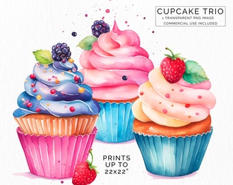 Cupcake PNG File with Commercial Use, Cupcake Transparent PNG, Cupcake Arrangement Cupcake Clipart Dessert Clipart Birthday Clipart CLIP-140